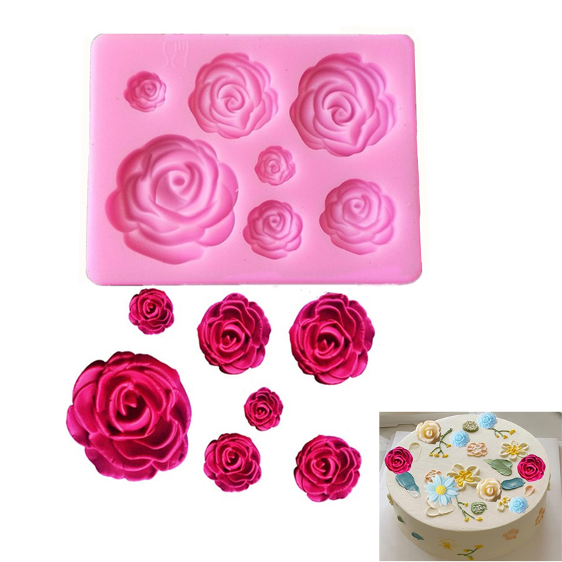 Soap Making Fragrance - Gül yaprağı çiçekler yaprak silikon kalıp