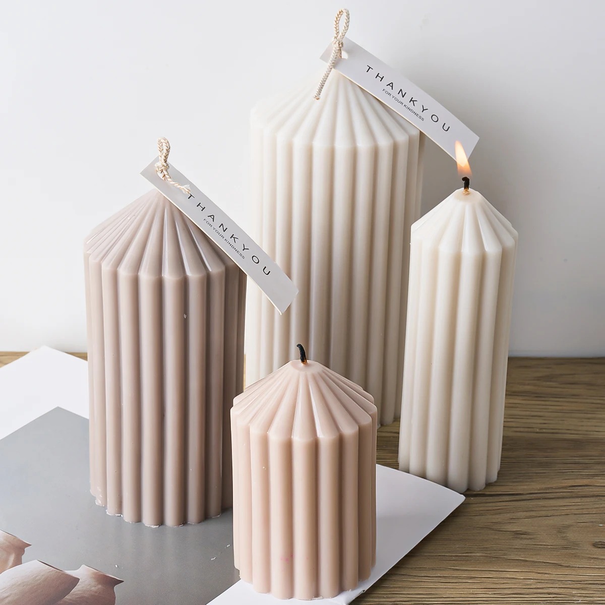 Soap Making At Home - Basitçe Stil Silindirik Mum silikon kalıp
