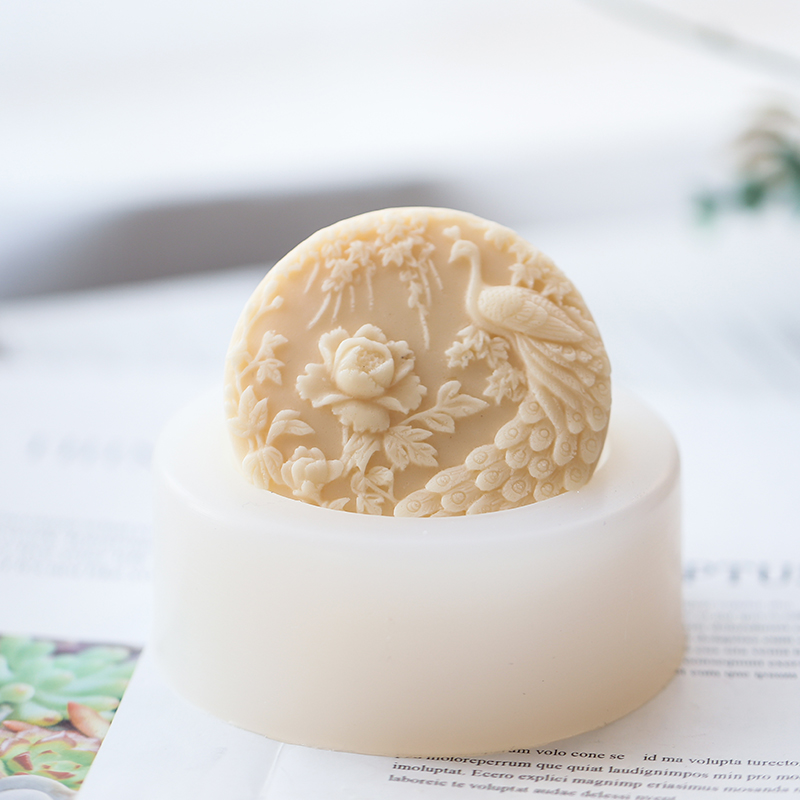 Soap Making At Home - Tavuskuşu Çiçek Desen Silikon Sabun Kalıp