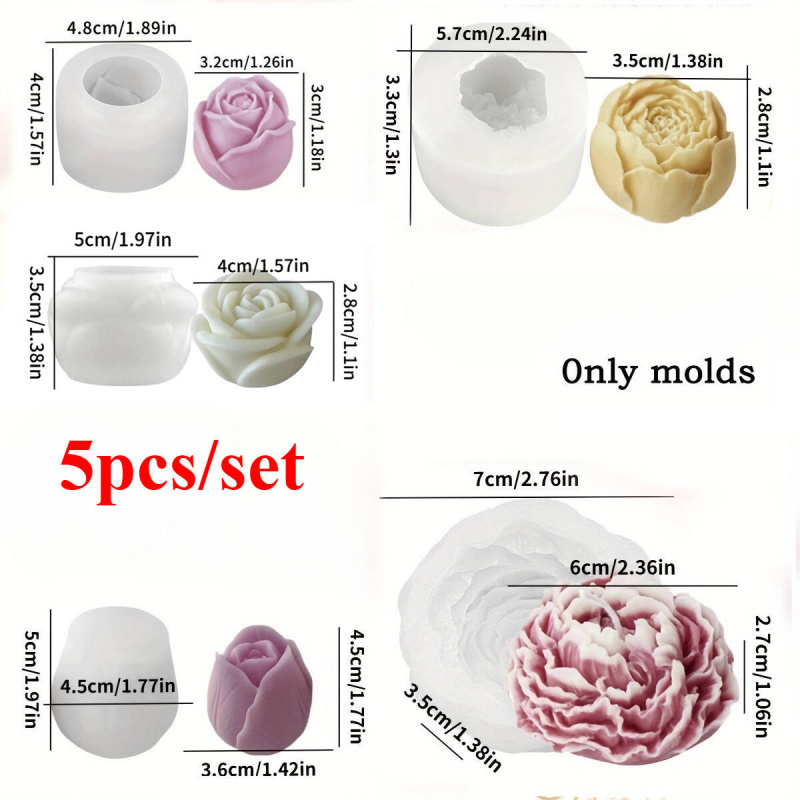 Beş Parçalı SetDIYÇiçek Desenl - Soap Making Fragrance incelemesi ve fiyatı