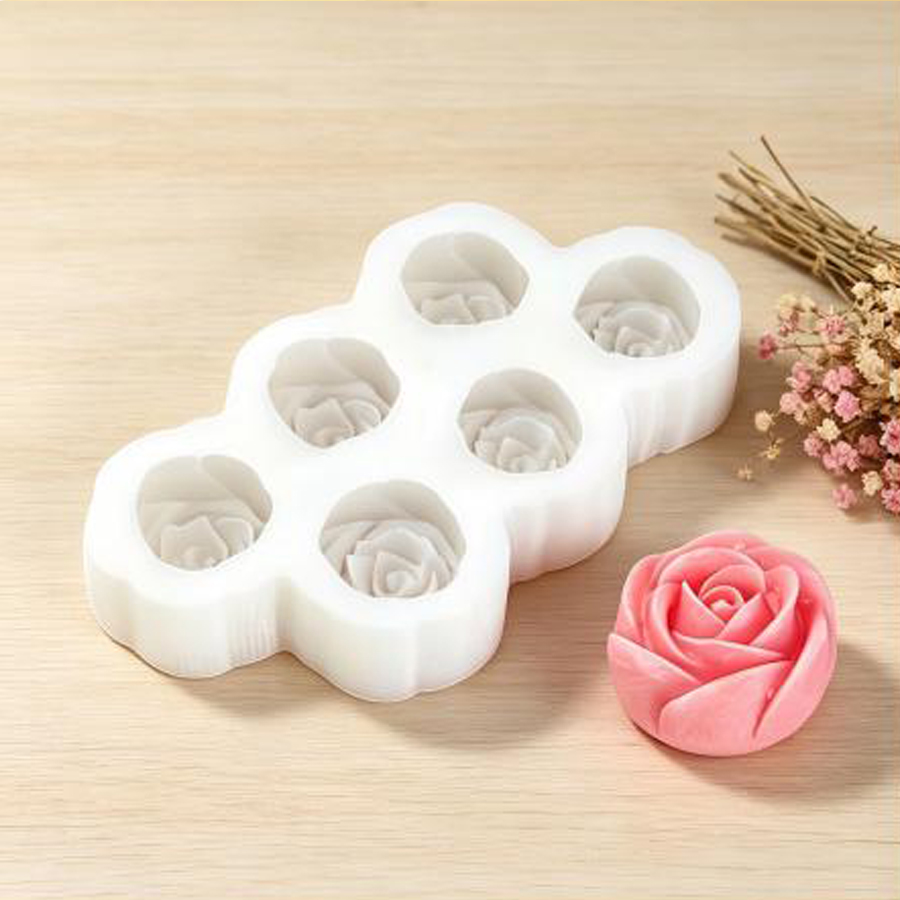 6'lı Gül Çiçeği Silikon Mum Ka - Soap Making Fragrance incelemesi ve fiyatı