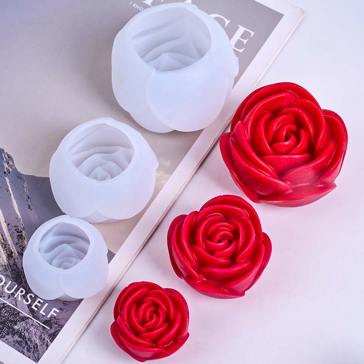 3D Çiçek Şekli Silikon Mum Kal - Soap Making Fragrance incelemesi ve fiyatı