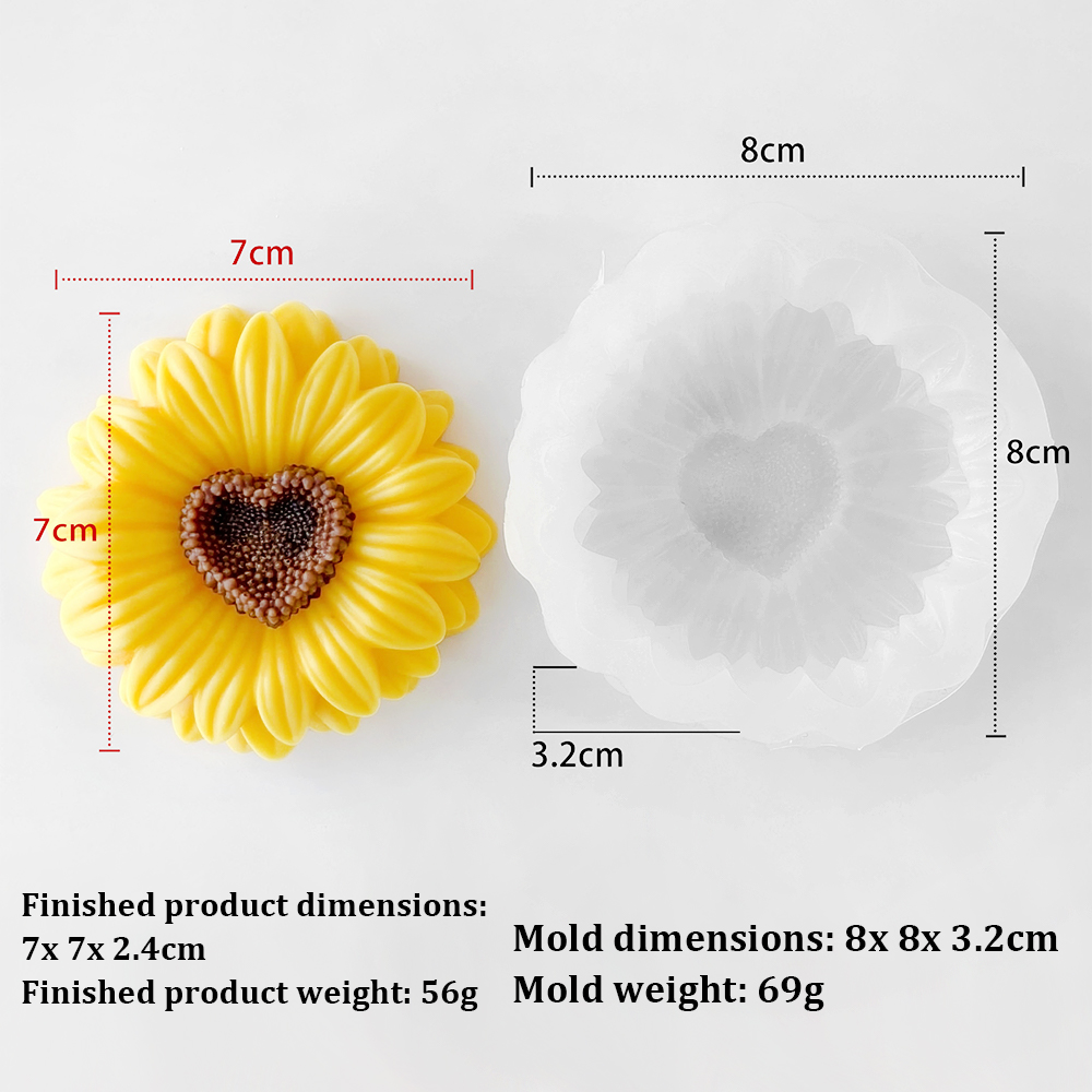 3D Güneş Çiçek Silikon Kalıp A - Soap Making At Home incelemesi ve fiyatı